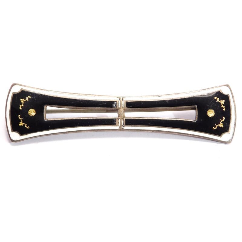 FINE STERLING SILVER ENAMEL BROOCH ANTIQUE NORWAY HOLMSEN