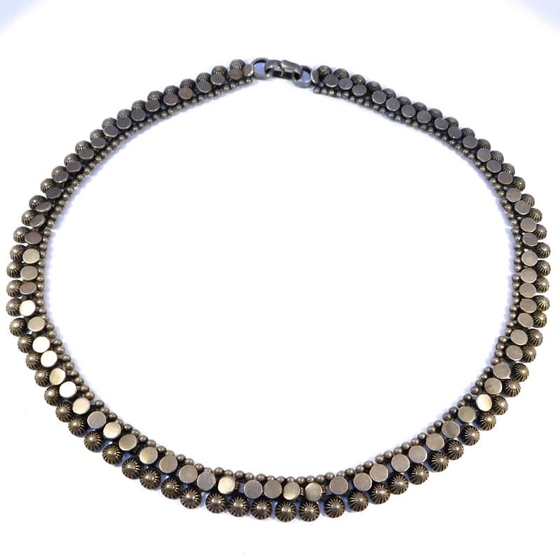 UNIQUE ETHNIC SILVER NECKLACE COLLAR 800 SILVER