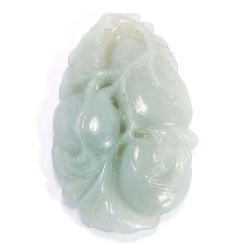 LARGE CARVED STONE GOURD PENDANT FERTILITY AMULET