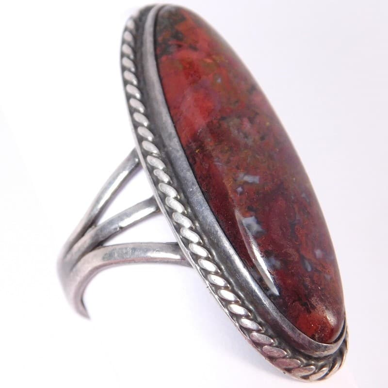 STERLING SILVER MONTANA JASPER STATEMENT RING
