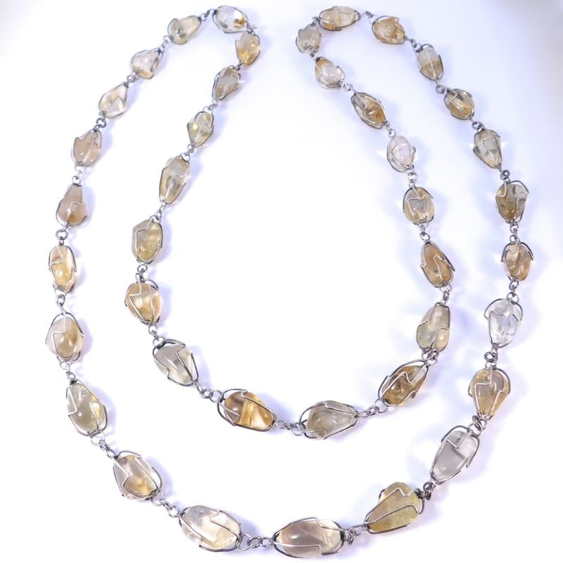 THE BEST WIRE CAGE POLISHED PEBBLE NECKLACE EVER