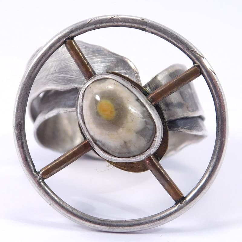 ARTISAN RING STERLING SILVER JASPER OOAK WOW