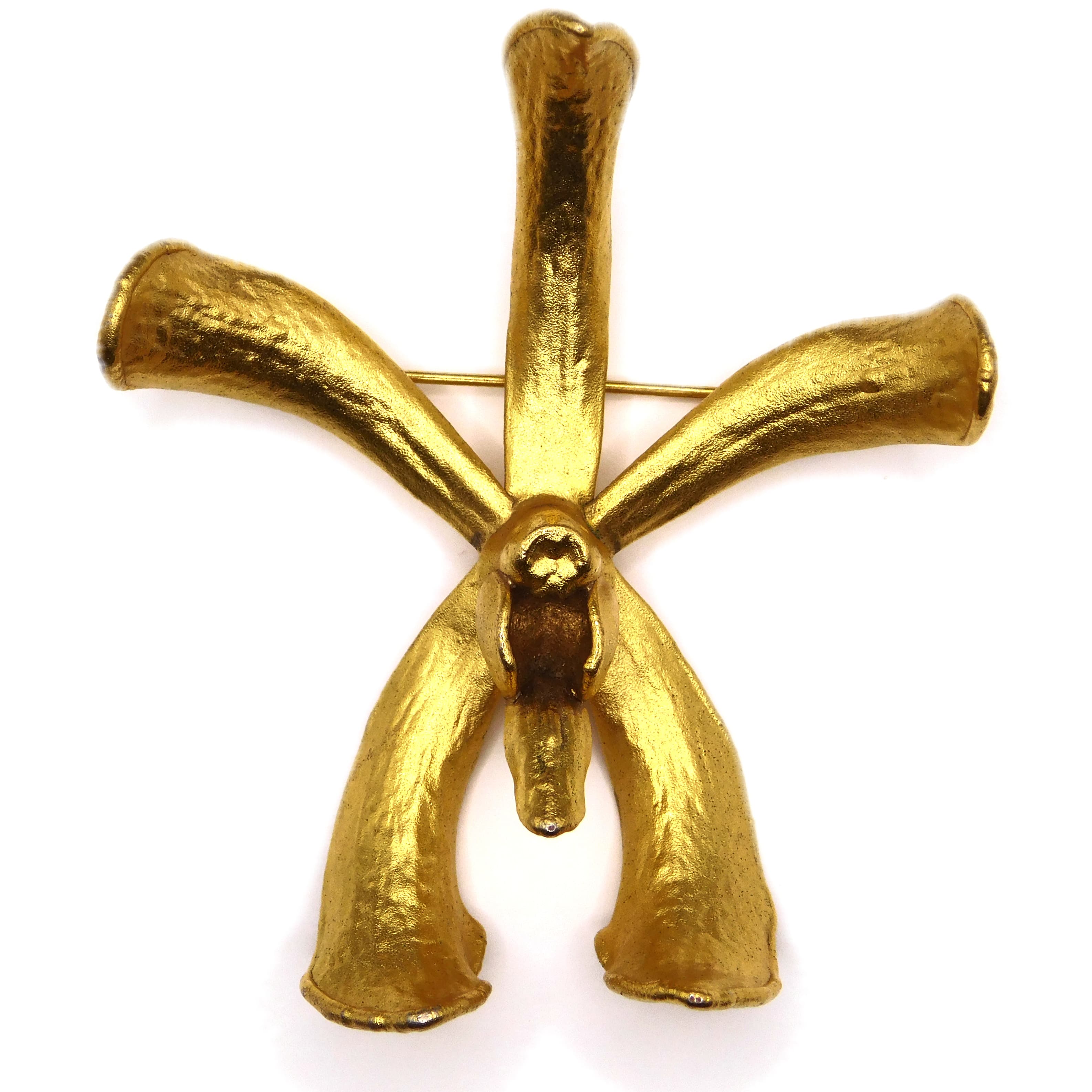 BRUTALIST RISIS SINGAPORE GARDEN ORCHID BROOCH